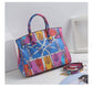 Colorful painted leather printed bags - 6168