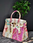 Colorful painted leather printed bags - 6168