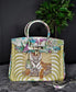 Colorful painted leather printed bags - 6168